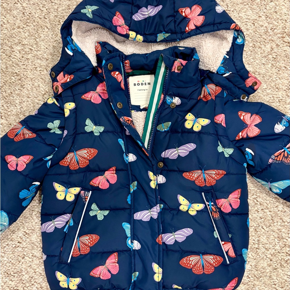 Mini Boden Sherpa Lined Puffer Coat